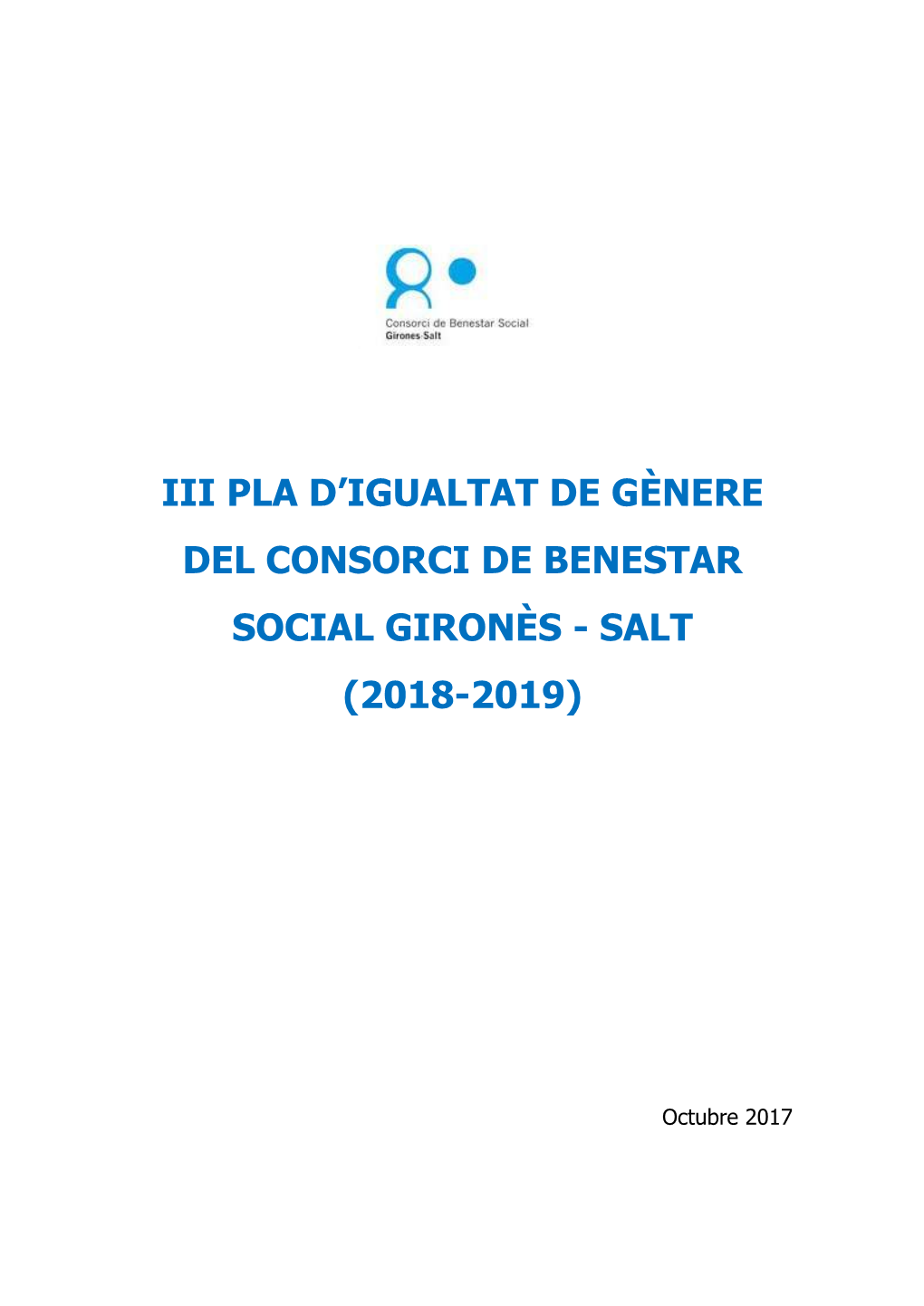 Iii Pla D'igualtat De Gènere Del Consorci De Benestar Social Gironès