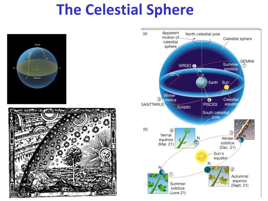 The Celestial Sphere the Celestial Sphere