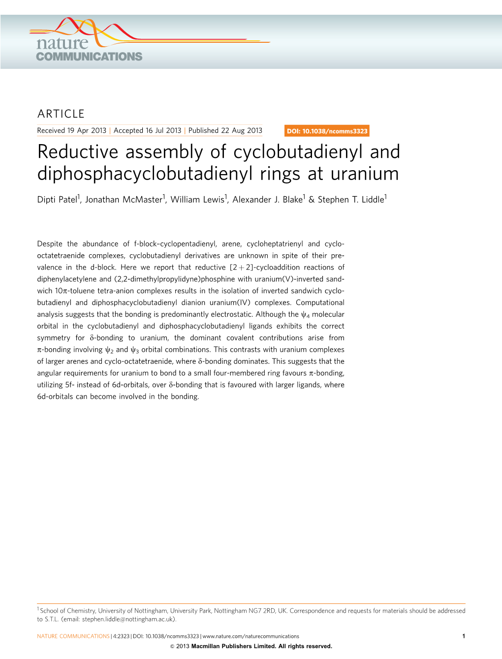 Reductive Assembly of Cyclobutadienyl and Diphosphacyclobutadienyl Rings at Uranium