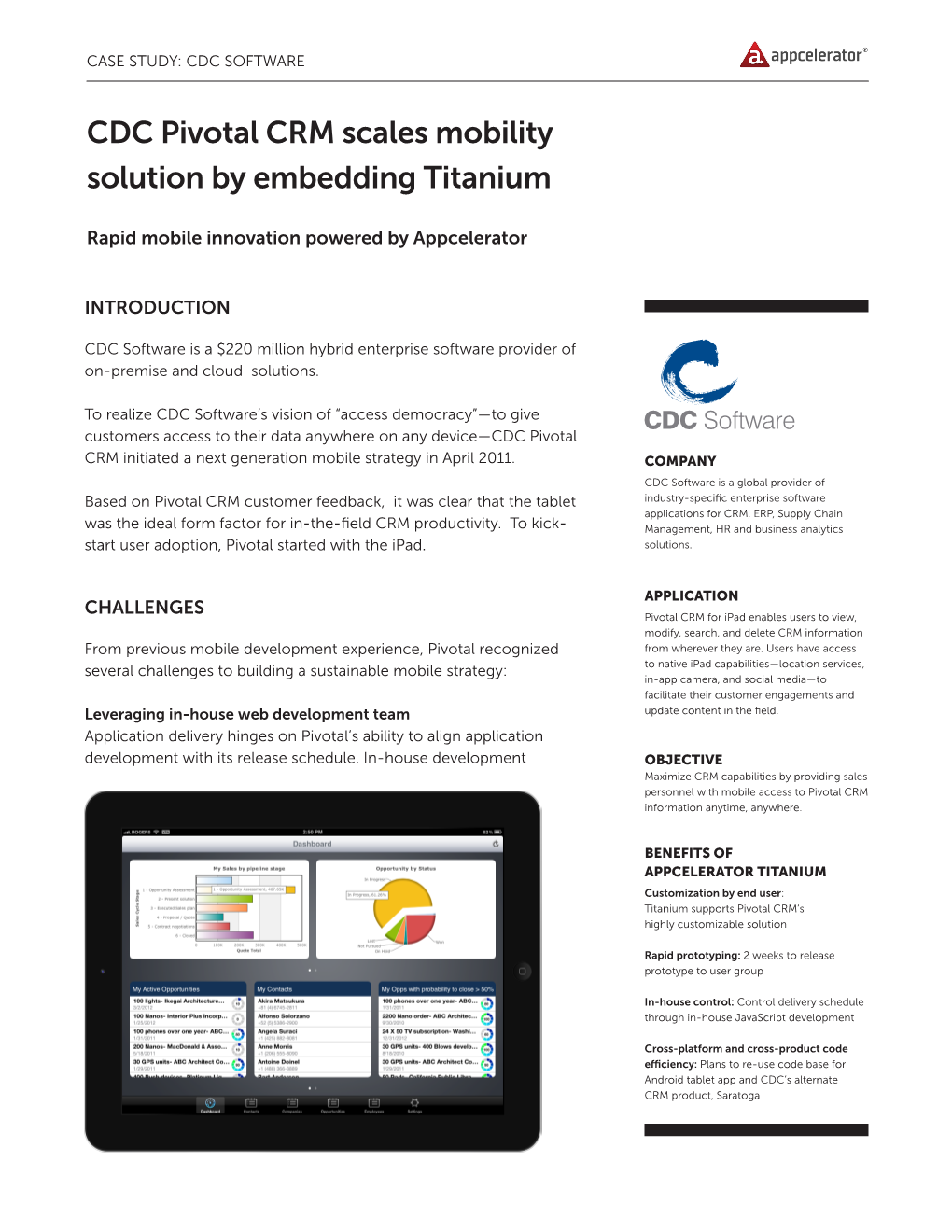 CDC Pivotal CRM Scales Mobility Solution by Embedding Titanium