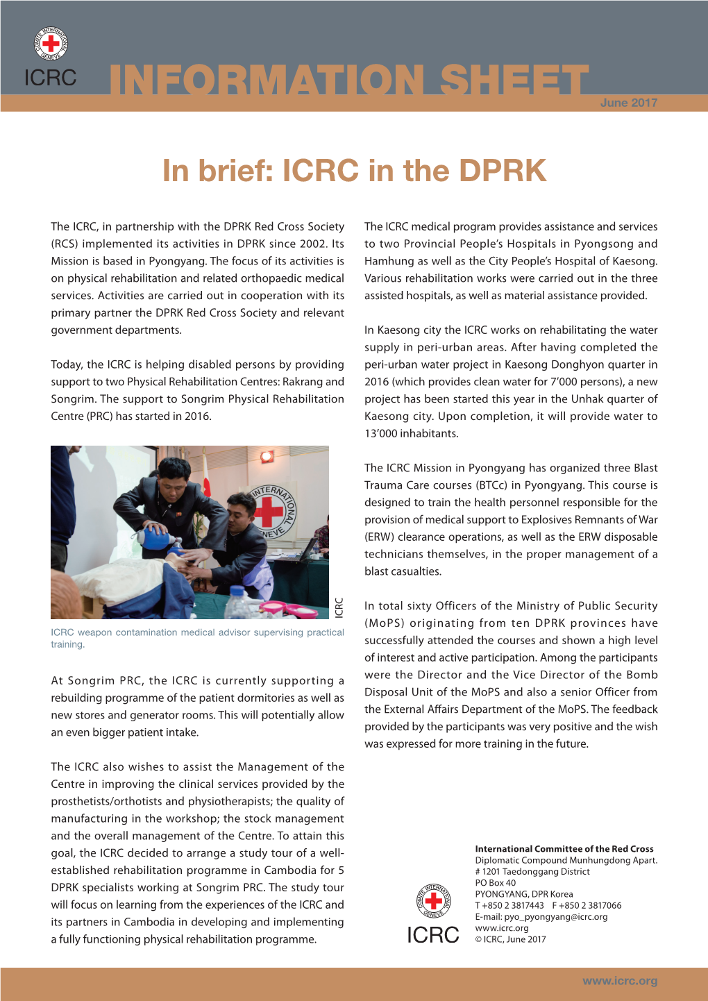 In Brief: ICRC in the DPRK