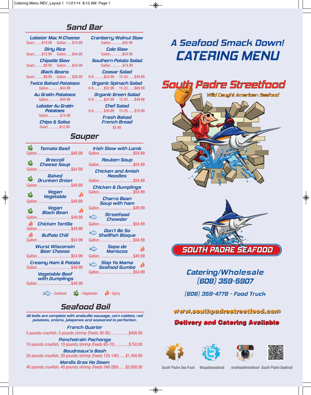 Catering Menu REV Layout 1 11/21/14 8:13 AM Page 1
