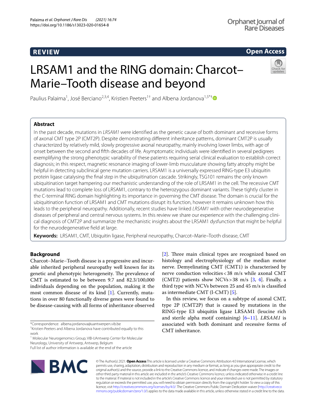 LRSAM1 and the Ring Domain: Charcot–Marie–Tooth Disease And