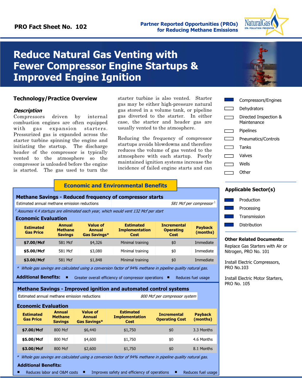 Reduce Natural Gas Venting with Fewer Compressor Engine Startups & Improved Engine Ignition