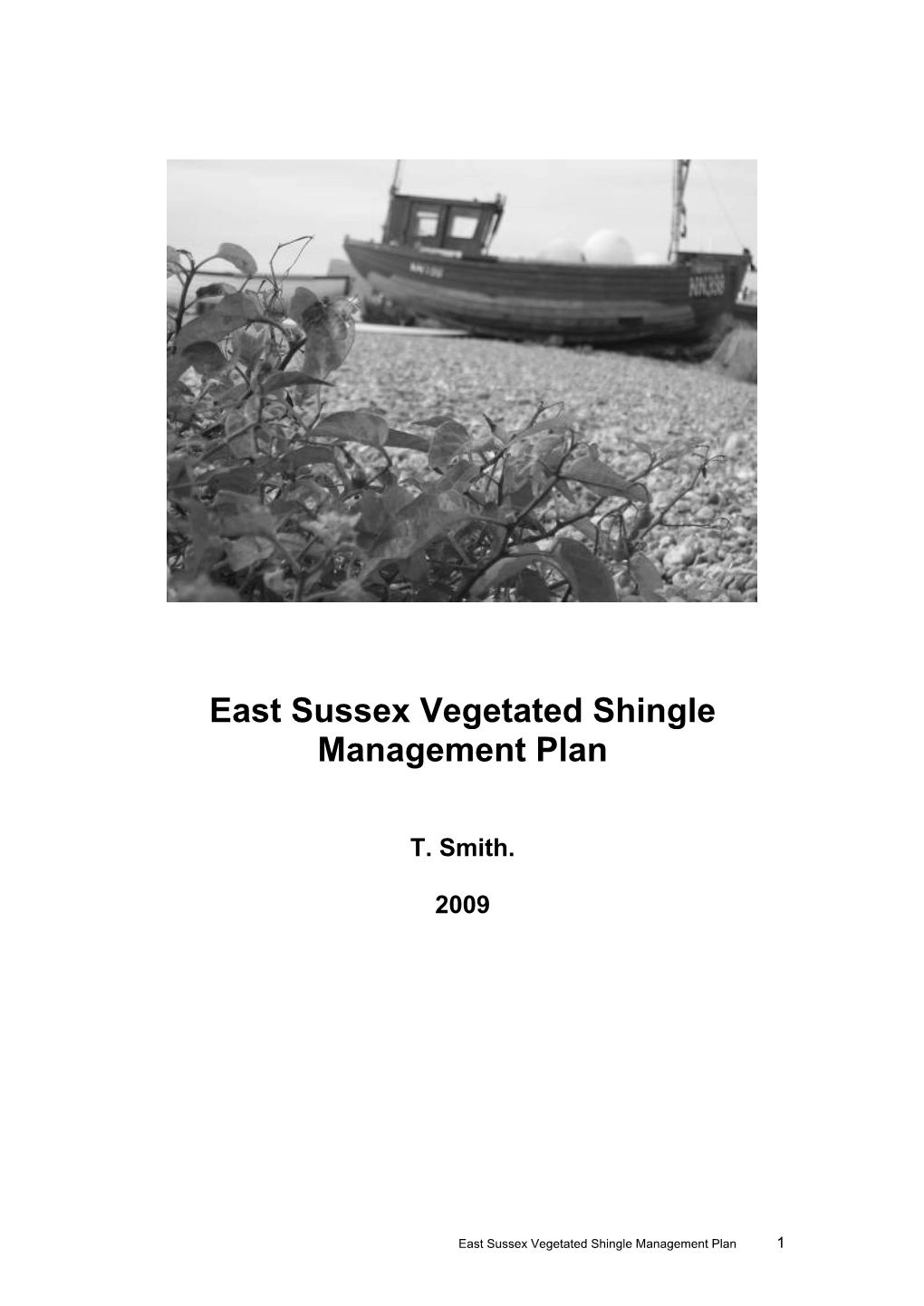 East Sussex Vegetated Shingle Management Plan