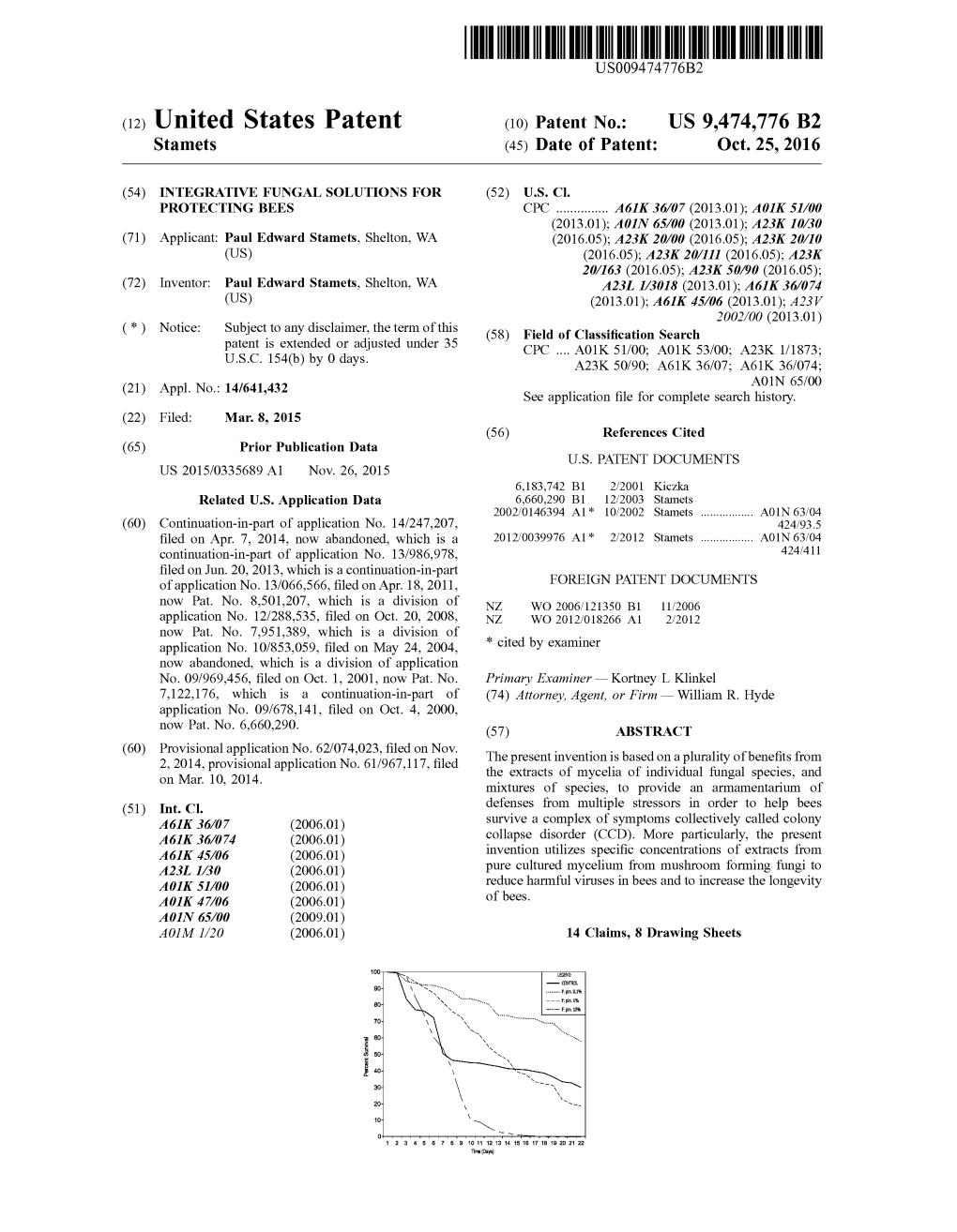 (12) United States Patent (10) Patent No.: US 9.474,776 B2 Stamets (45) Date of Patent: Oct