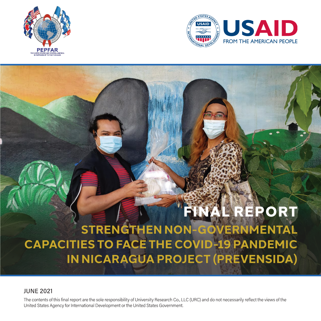 Final Report Strengthen Non-Governmental Capacities to Face the Covid-19 Pandemic in Nicaragua Project (Prevensida)