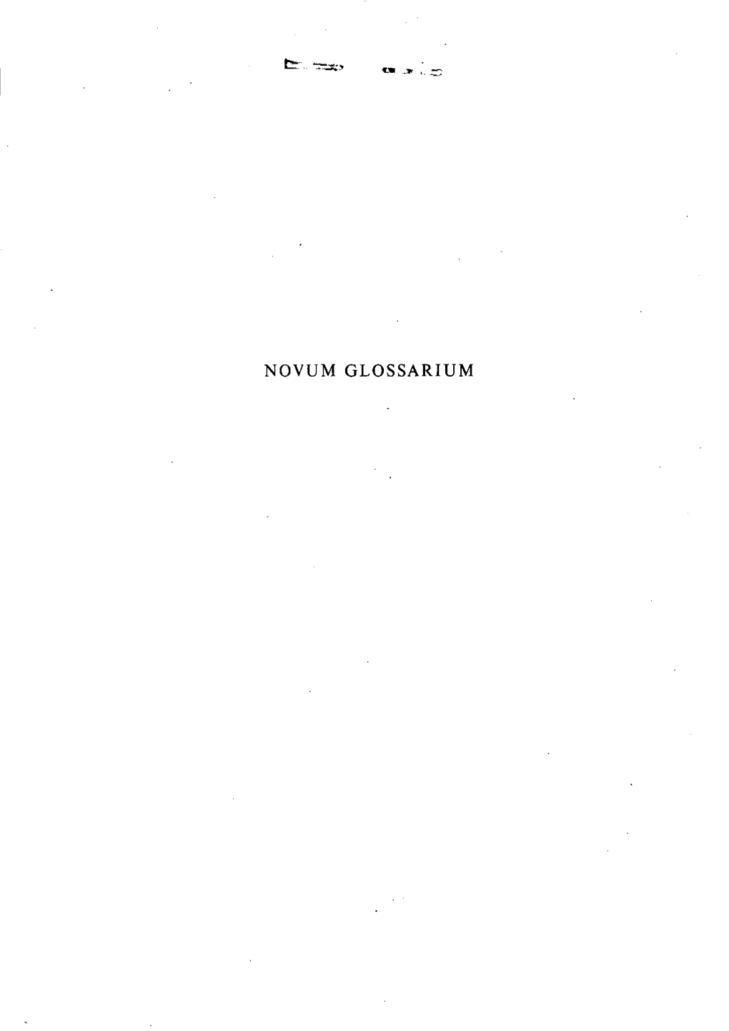 Novum Glossarium Comité De Rédaction