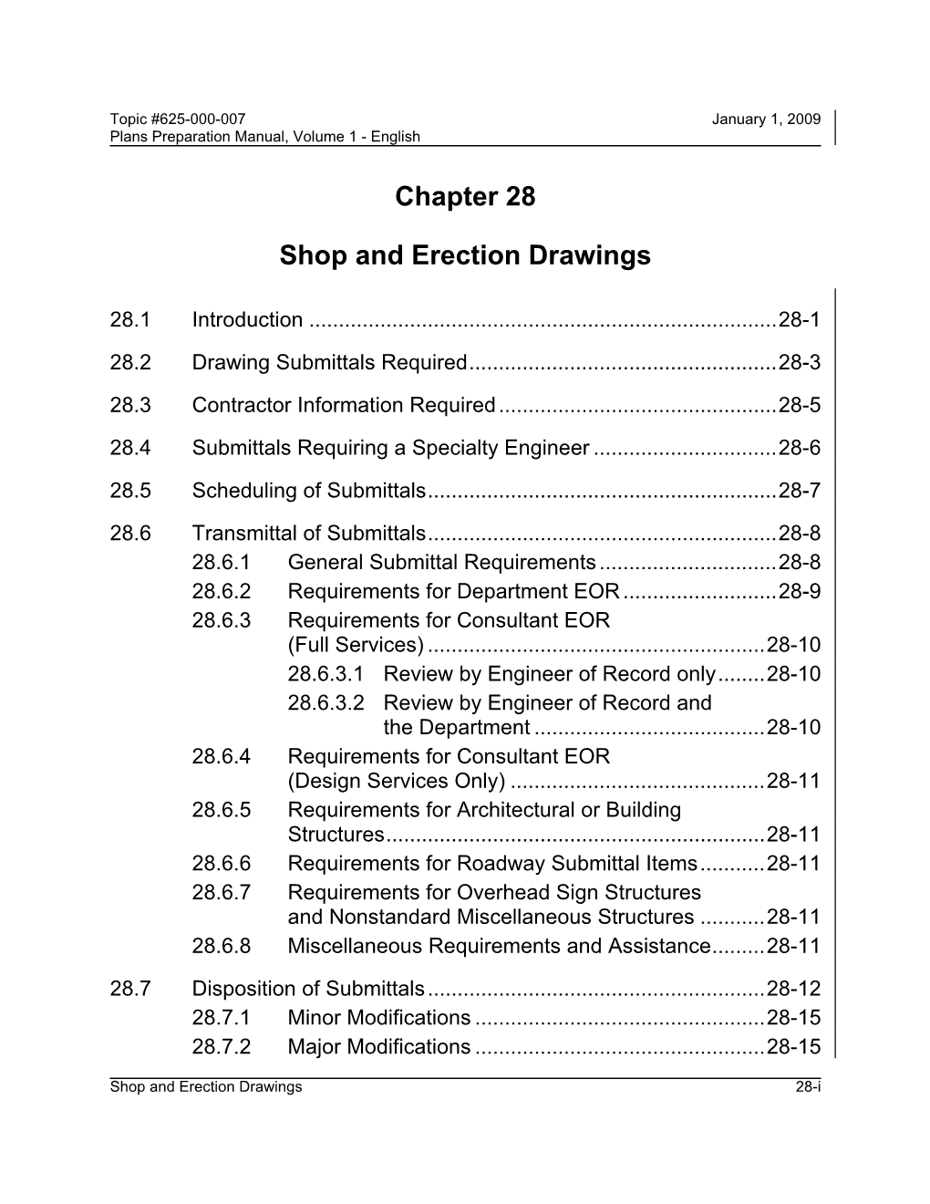 Chapter 28 Shop and Erection Drawings