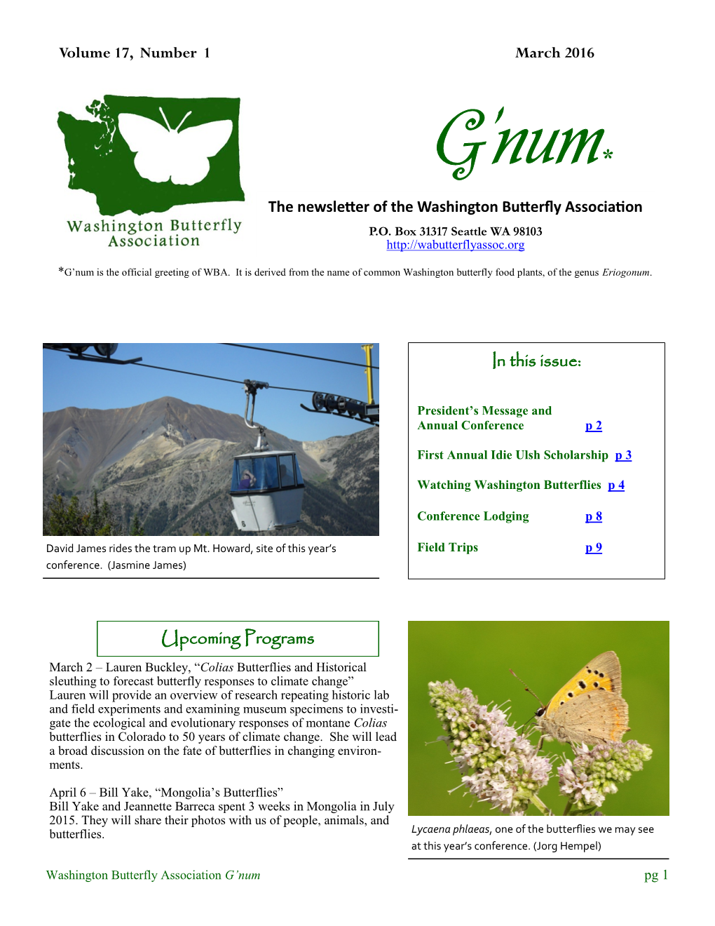 In This Issue: Upcoming Programs