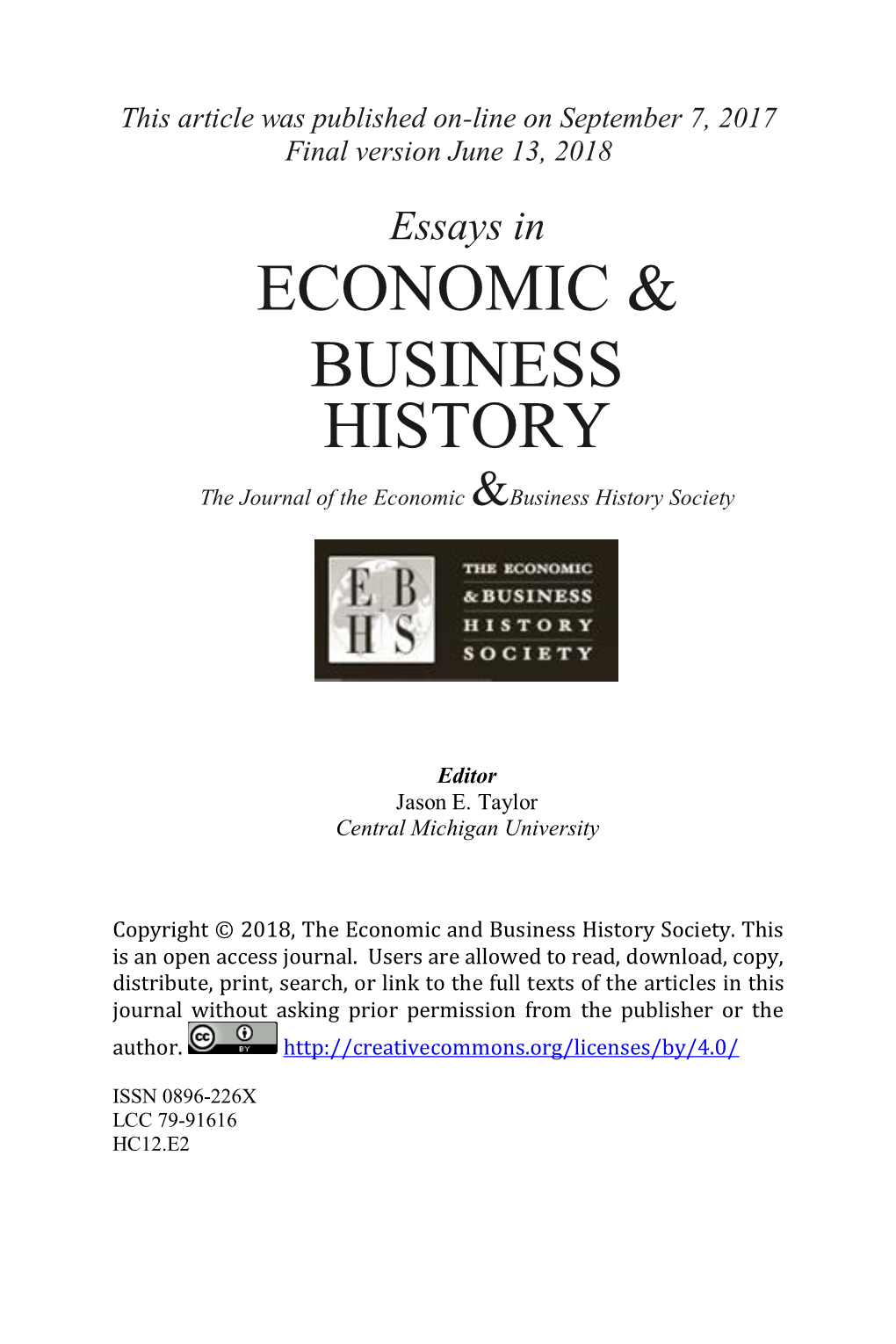 Economic & Business History