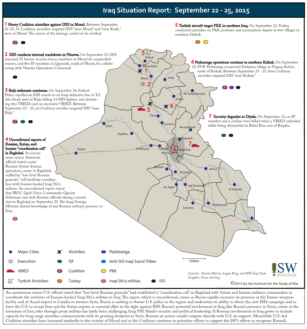 Iraq SITREP 2015-9-25