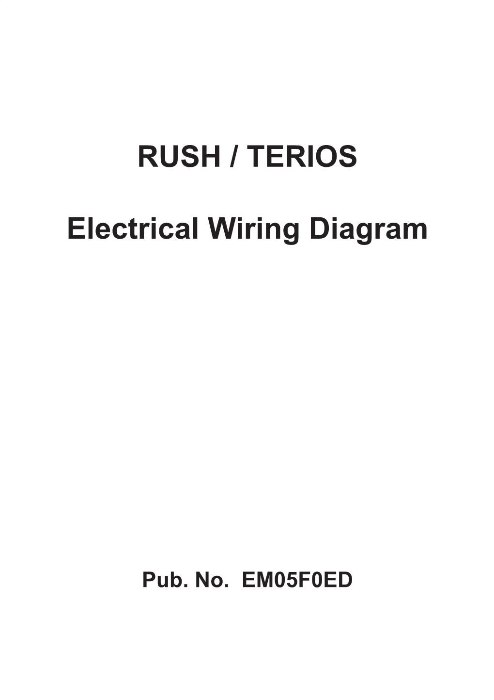 Rush / Terios Electrical Wiring Diagram