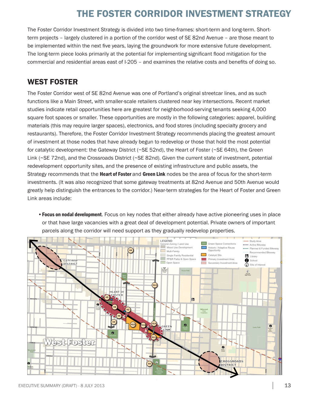 The Foster Corridor Investment Strategy Is Divided Into Two Time-Frames: Short-Term and Long-Term