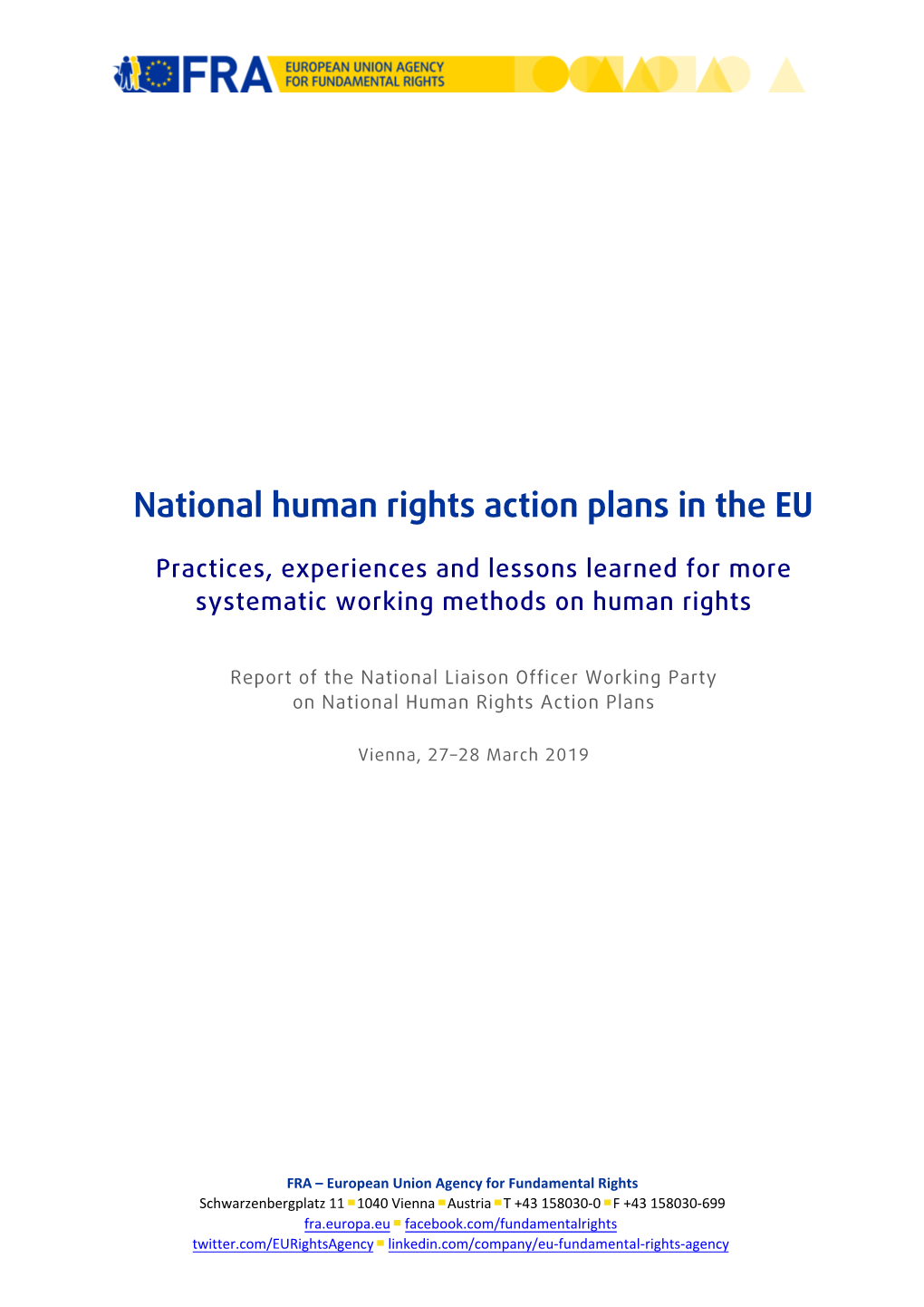 National Human Rights Action Plans in the EU