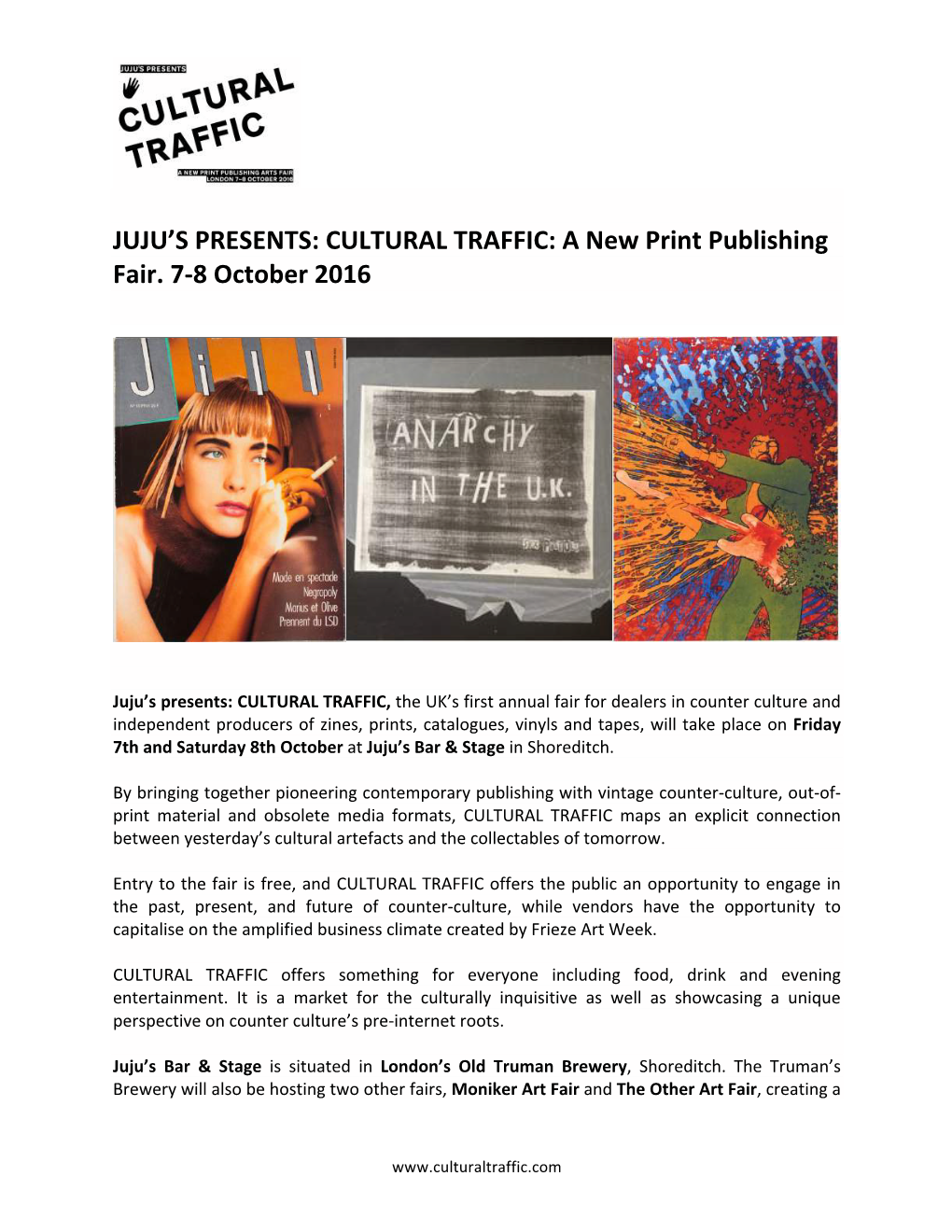 CULTURAL TRAFFIC: a New Print Publishing Fair