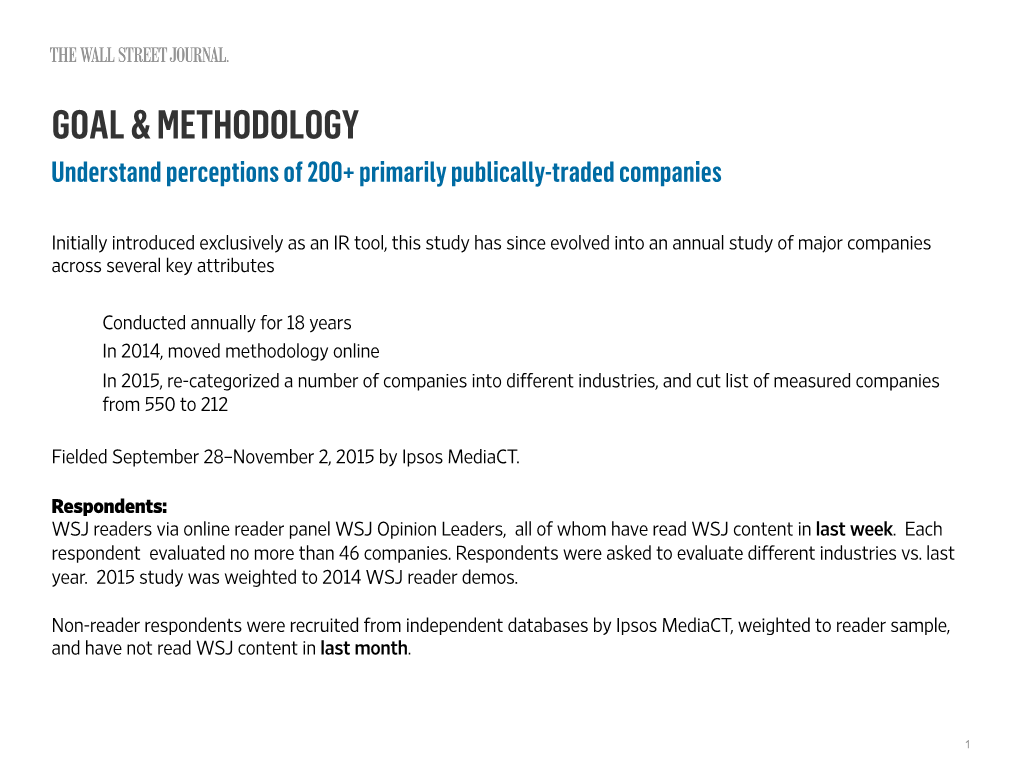 Goal & Methodology