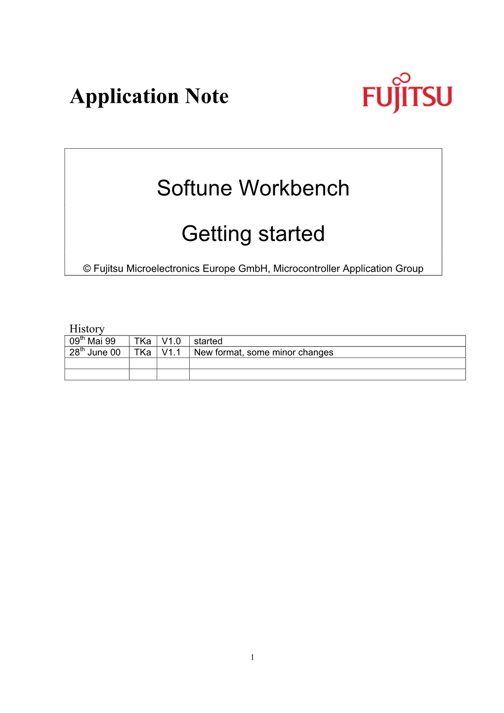 Application Note Softune Workbench Getting Started