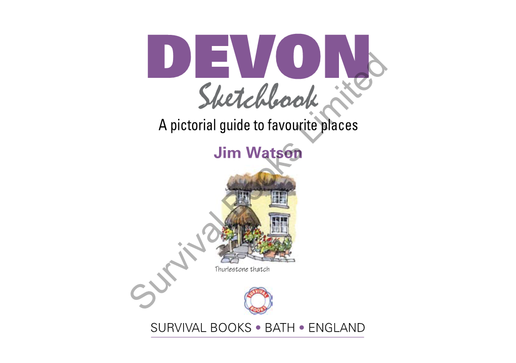 DEVON Sketchbook a Pictorial Guide to Favourite Places Limited Jim Watson