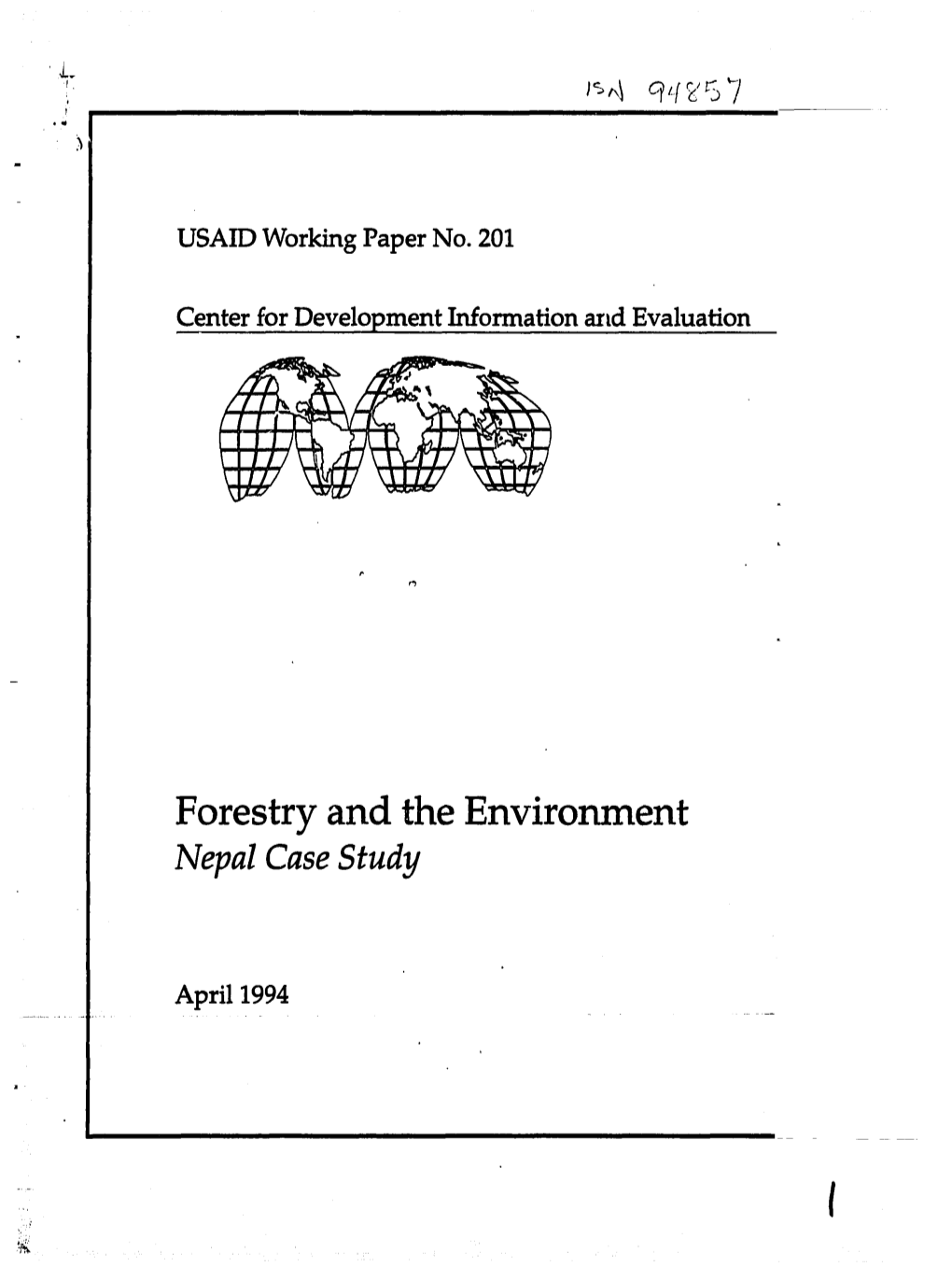 Forestry and the Environment Nepal Case Study