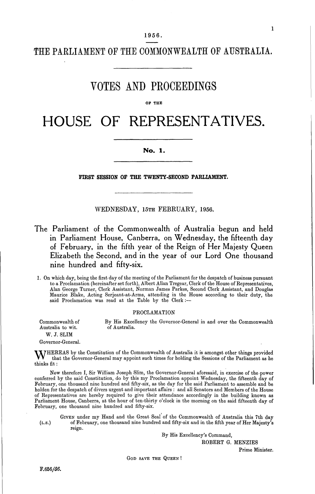 House of Representatives