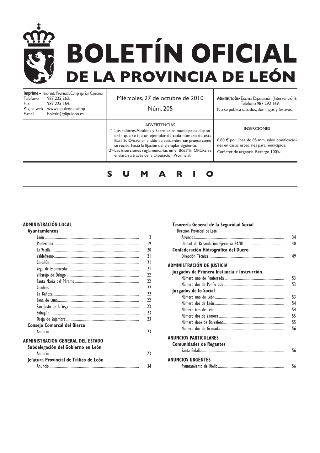 BOLETÍN OFICIAL DE LA PROVINCIA DE LEÓN Imprime.– Imprenta Provincial