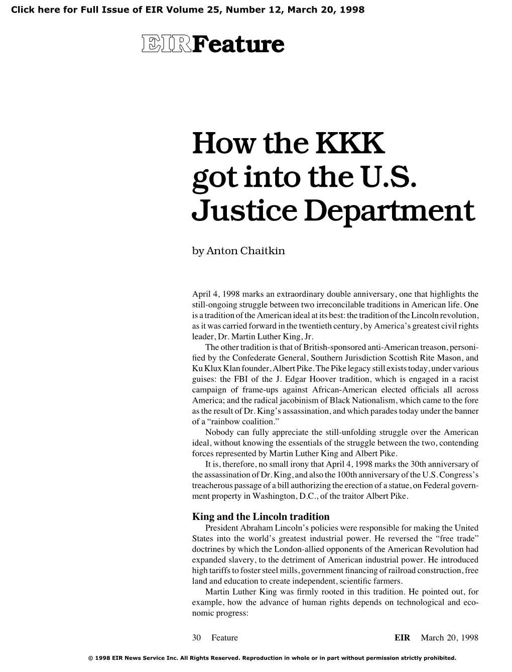 How the KKK Got Into the U.S. Justice Department