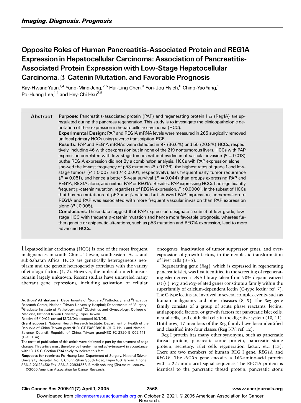 Opposite Roles of Human Pancreatitis-Associated Protein and REG1A