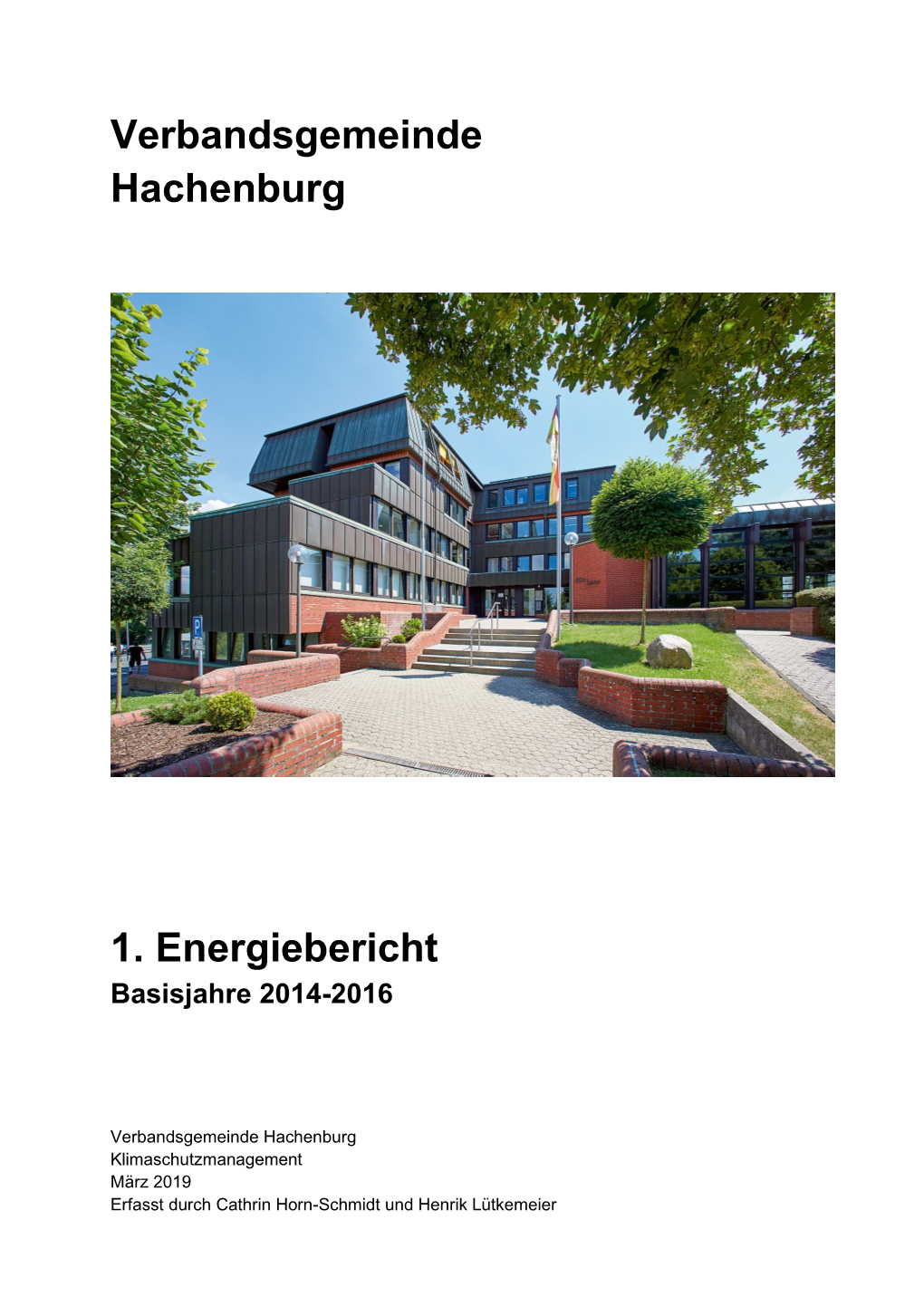 Verbandsgemeinde Hachenburg 1. Energiebericht