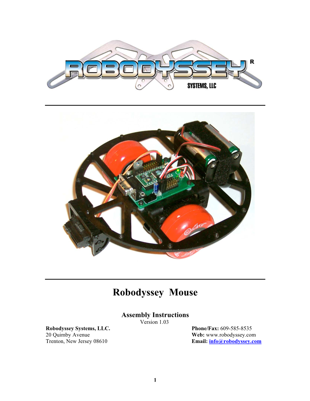 Robodyssey Mouse Programming Guide (Basicx) Version 1.02