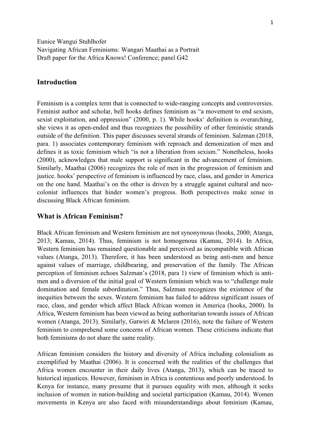 Introduction What Is African Feminism?