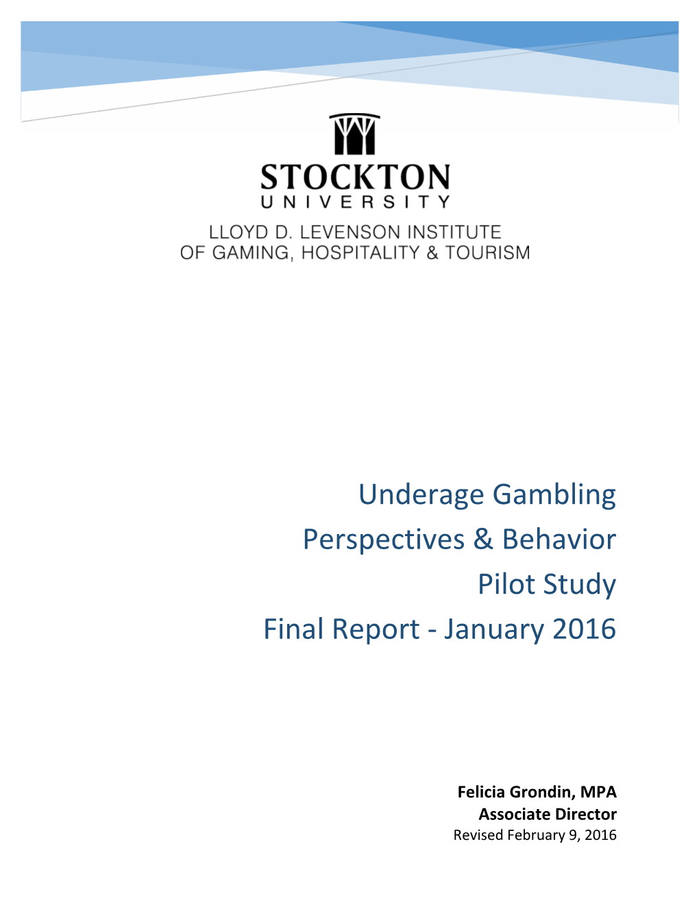 Underage Gambling Studies