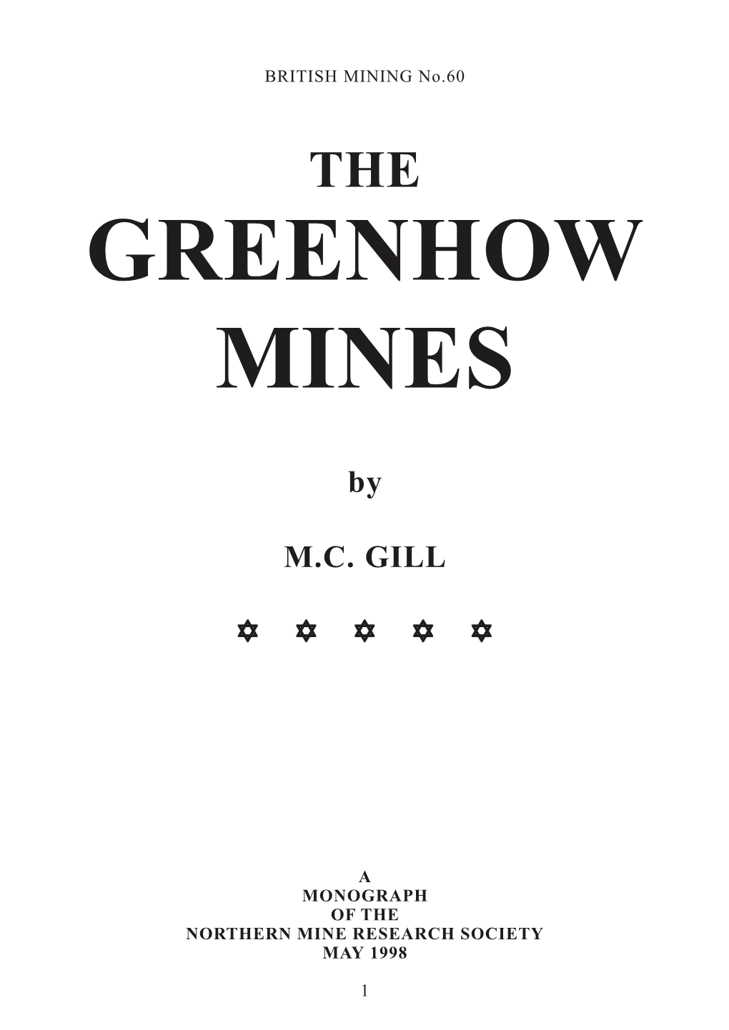THE GREENHOW MINES by MC GILL