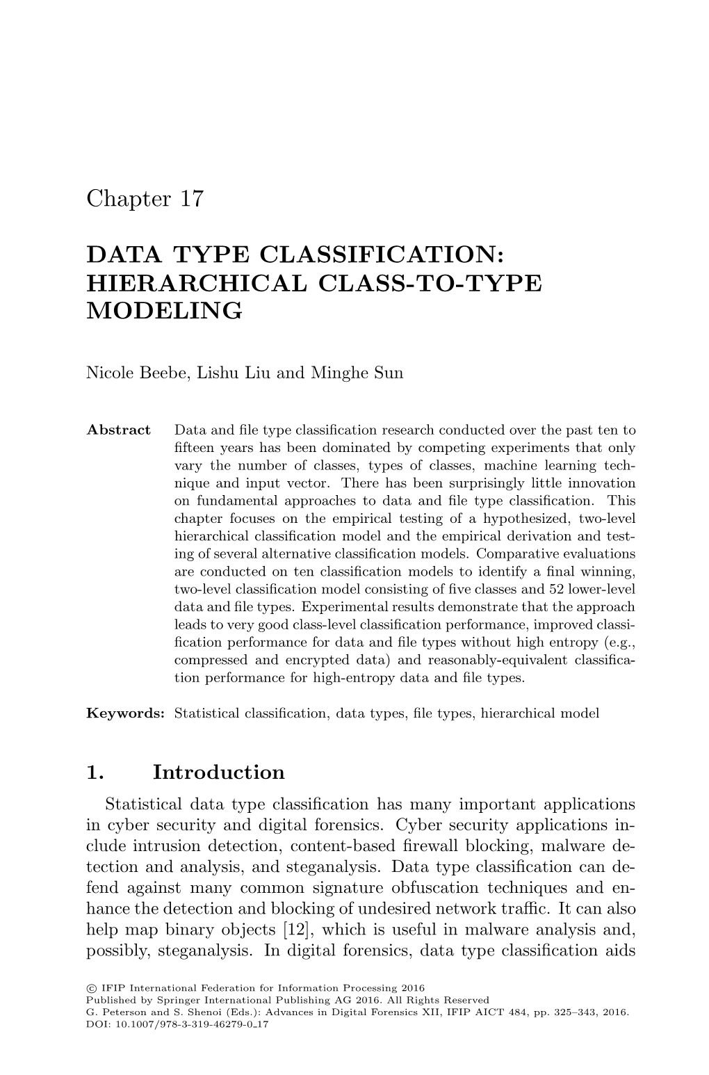 Chapter 17 DATA TYPE CLASSIFICATION: HIERARCHICAL