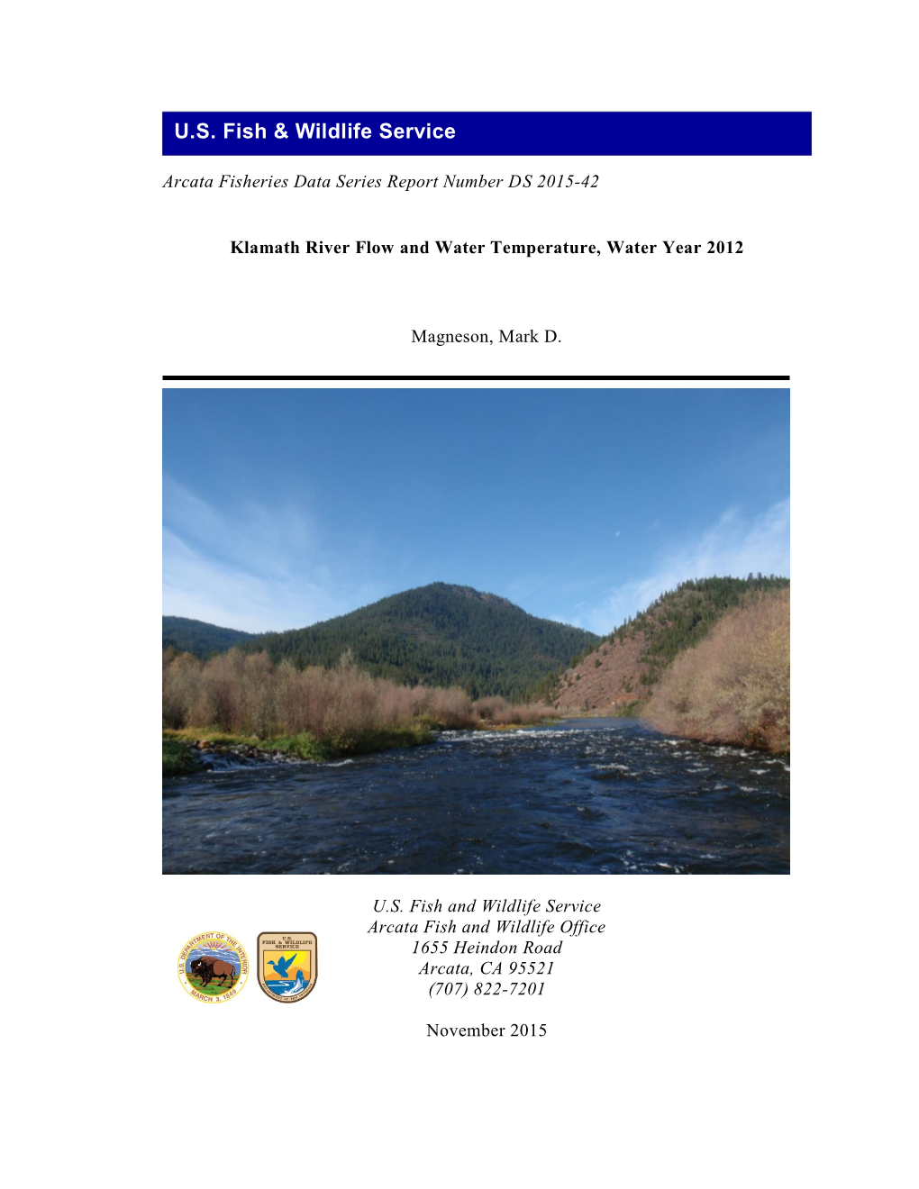 Klamath River Flow and Water Temperature, Water Year 2012