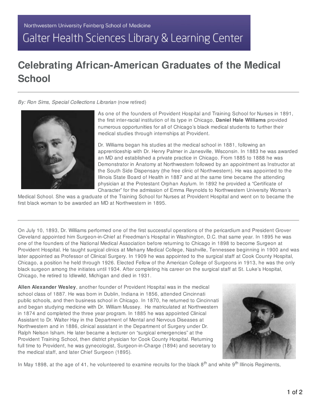 Celebrating African-American Graduates of the Medical School