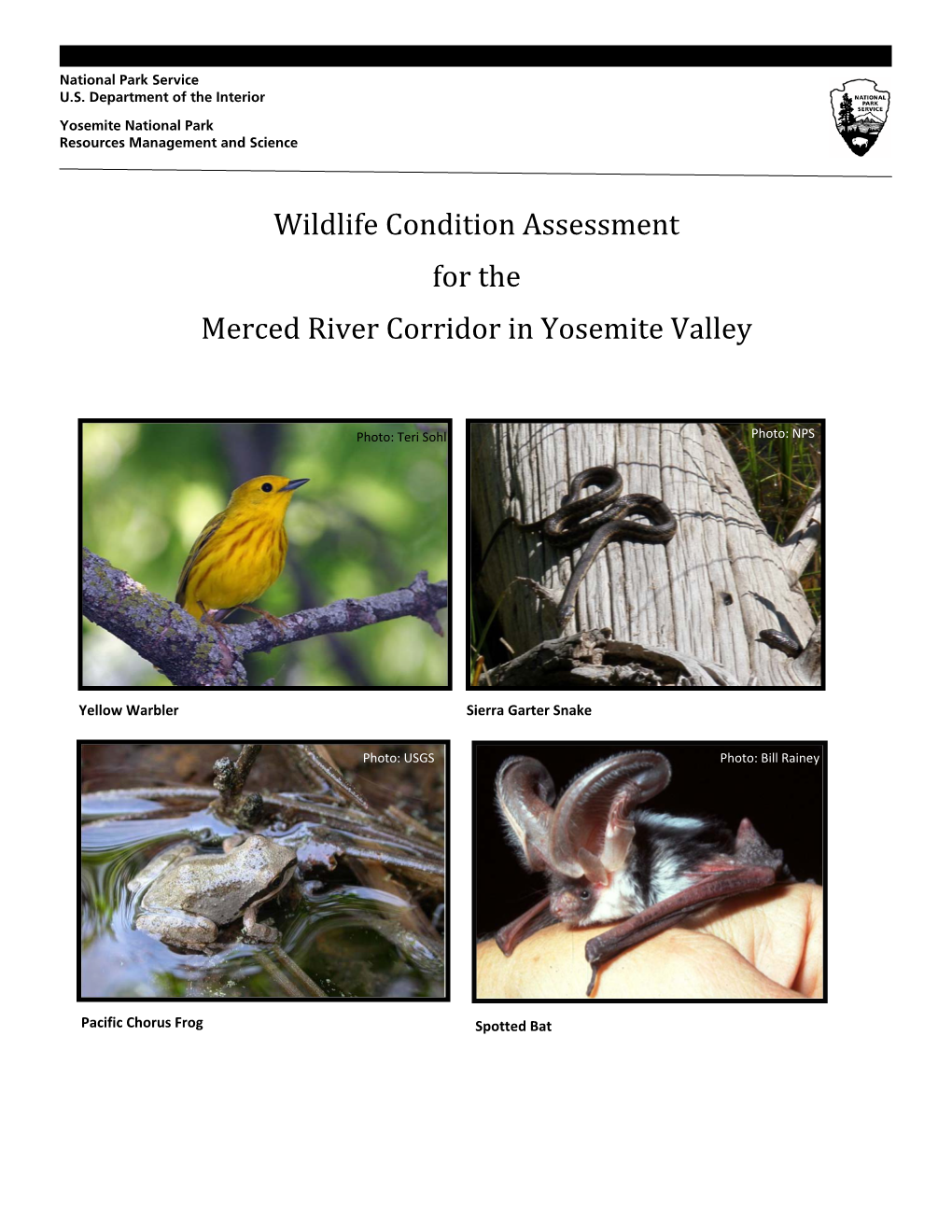 Wildlife Condition Assessment for the Merced River Corridor in Yosemite Valley