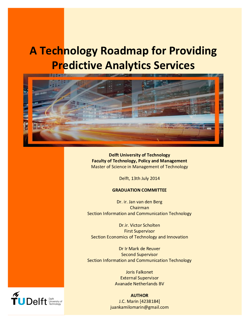 A Technology Roadmap for Providing Predictive Analytics Services