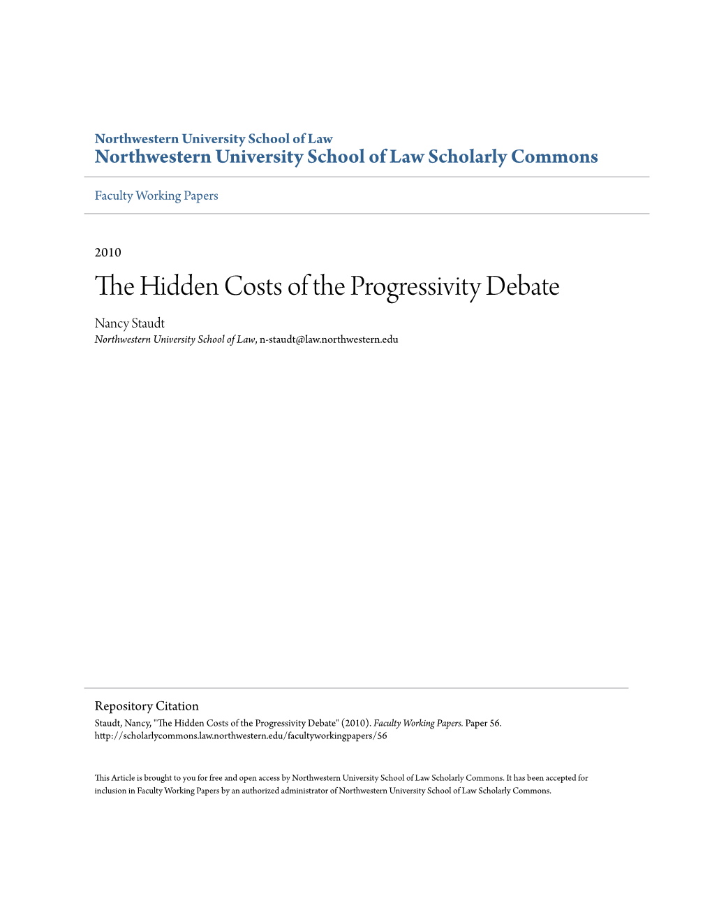 The Hidden Costs of the Progressivity Debate