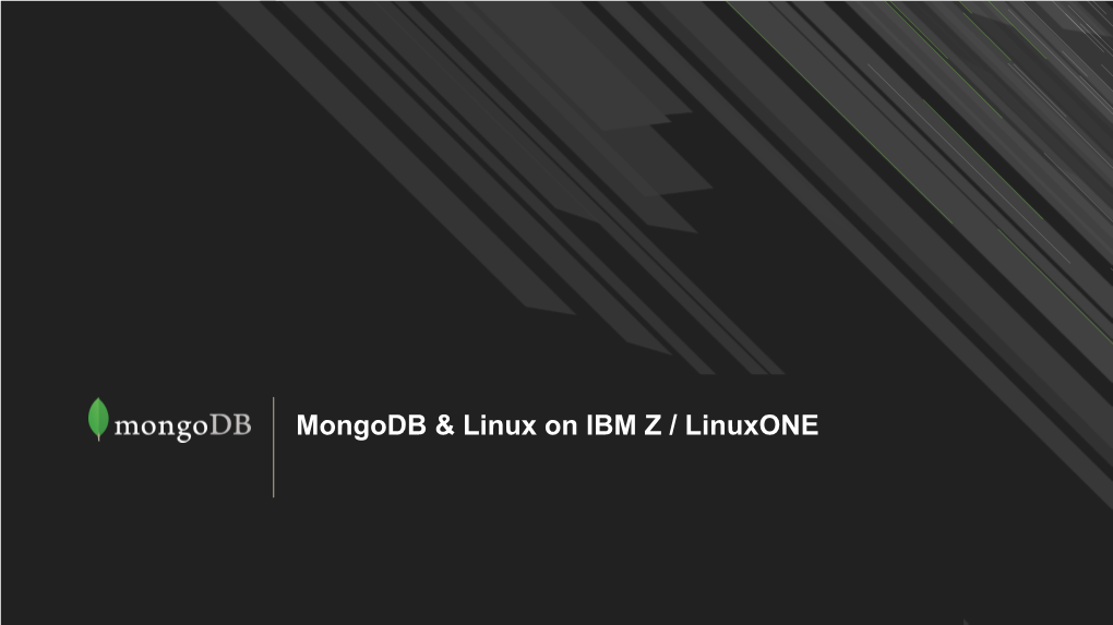 Mongodb & Linuxone