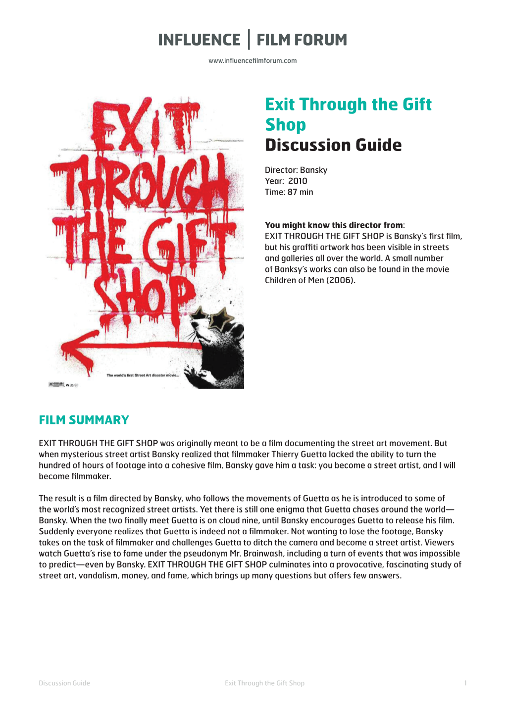 Exit Through the Gift Shop Discussion Guide