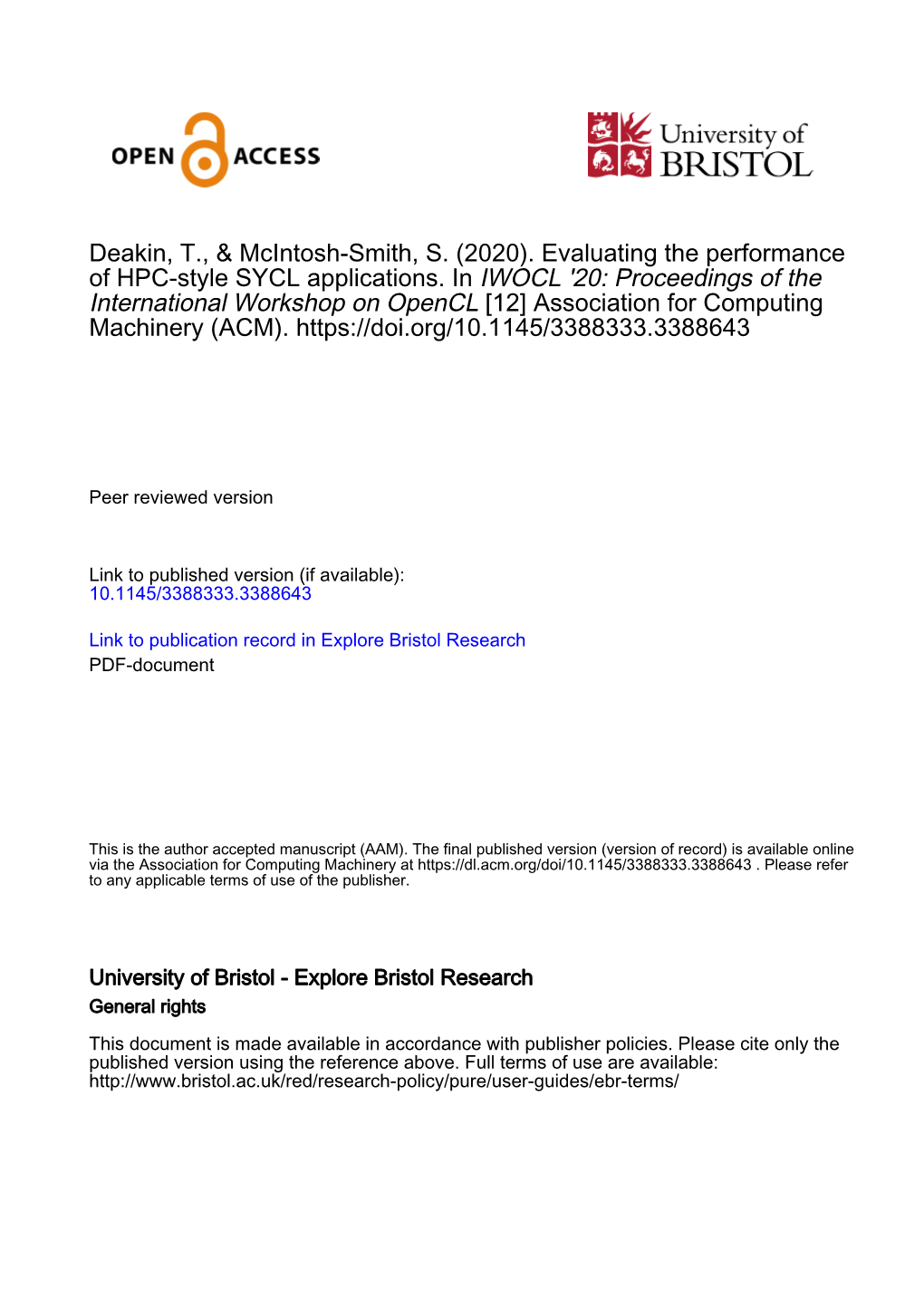 Evaluating the Performance of HPC-Style SYCL Applications