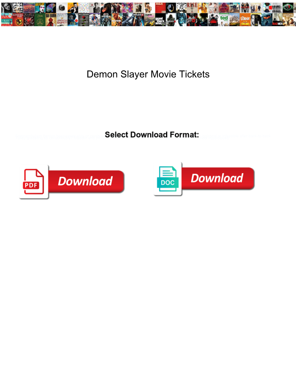 Demon Slayer Movie Tickets