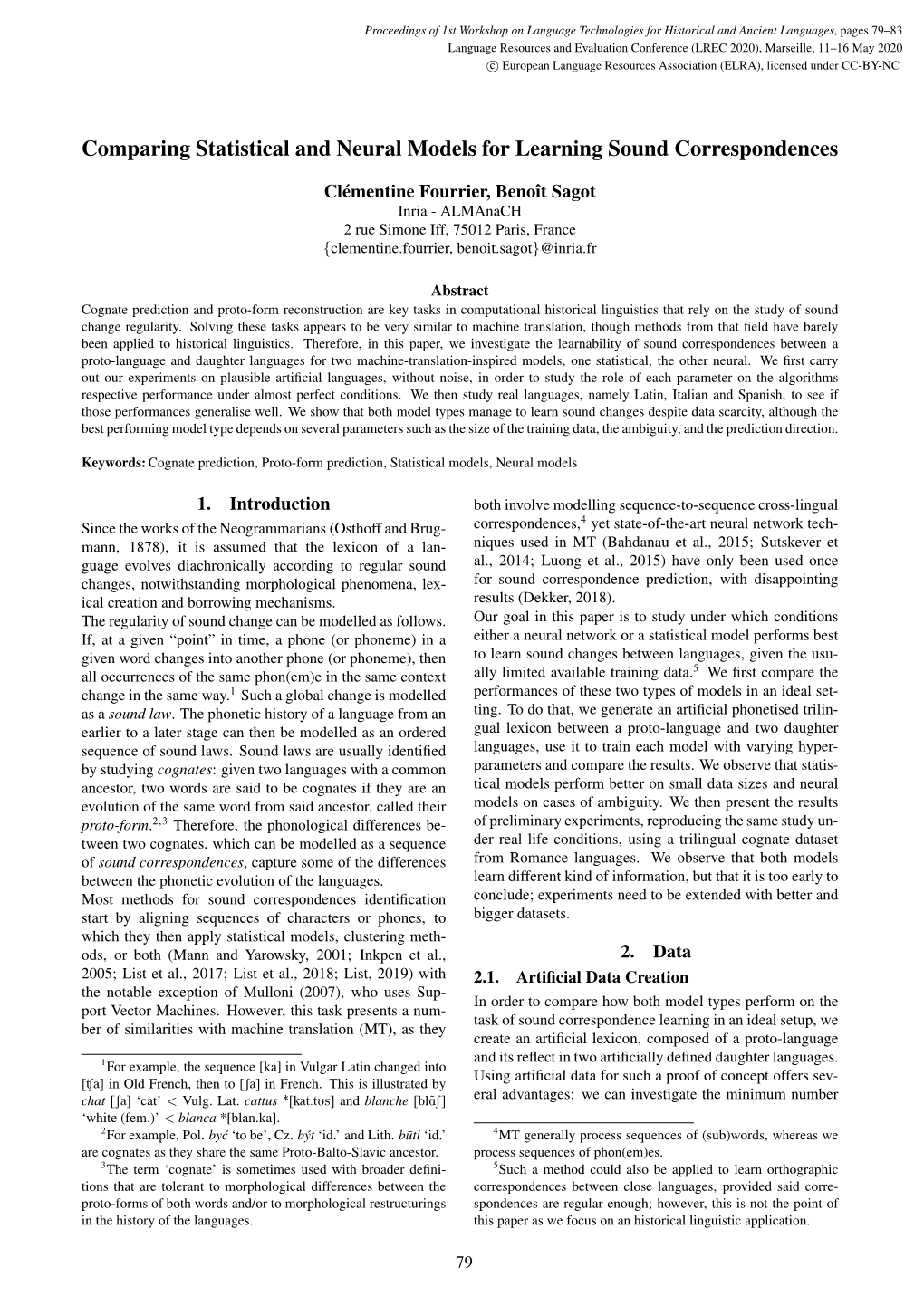 Comparing Statistical and Neural Models for Learning Sound Correspondences