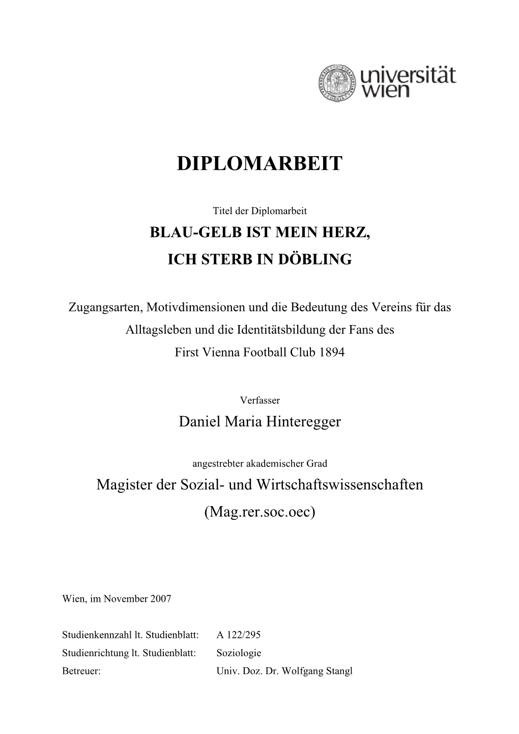 Diplomarbeit