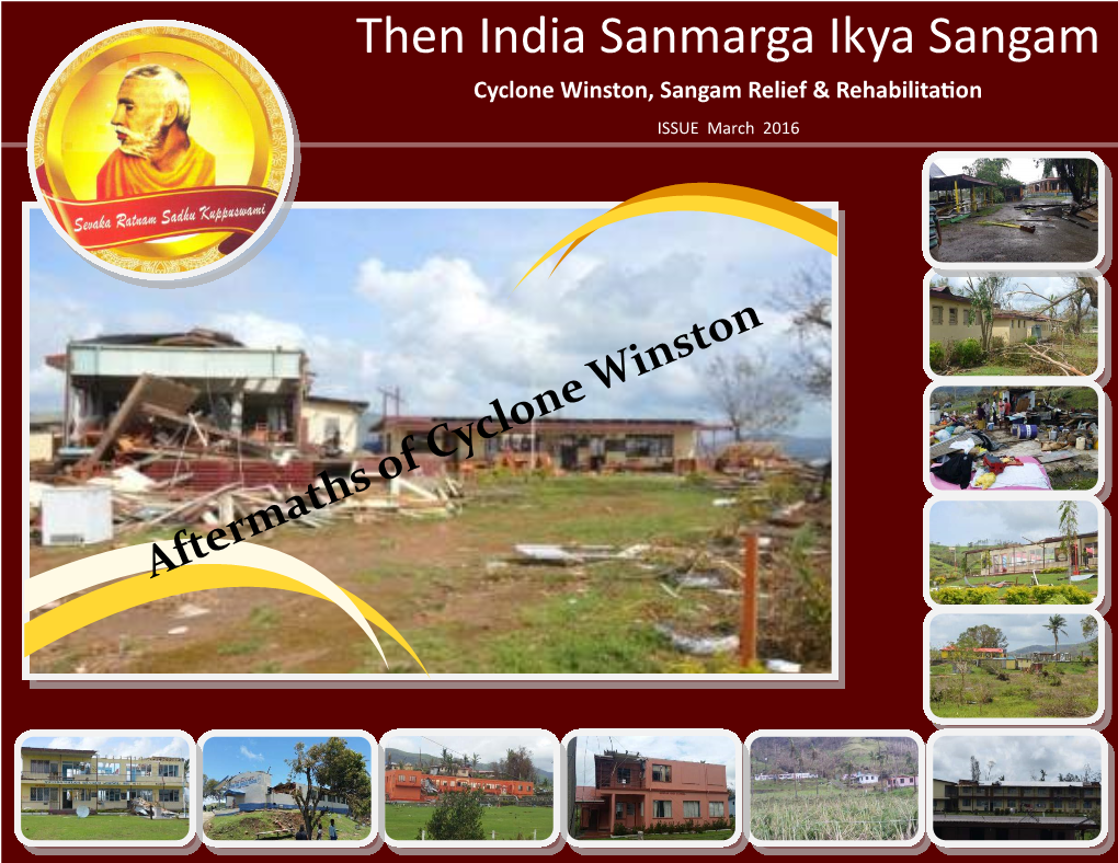 Then India Sanmarga Ikya Sangam Cyclone Winston, Sangam Relief & Rehabilitation ISSUE March 2016