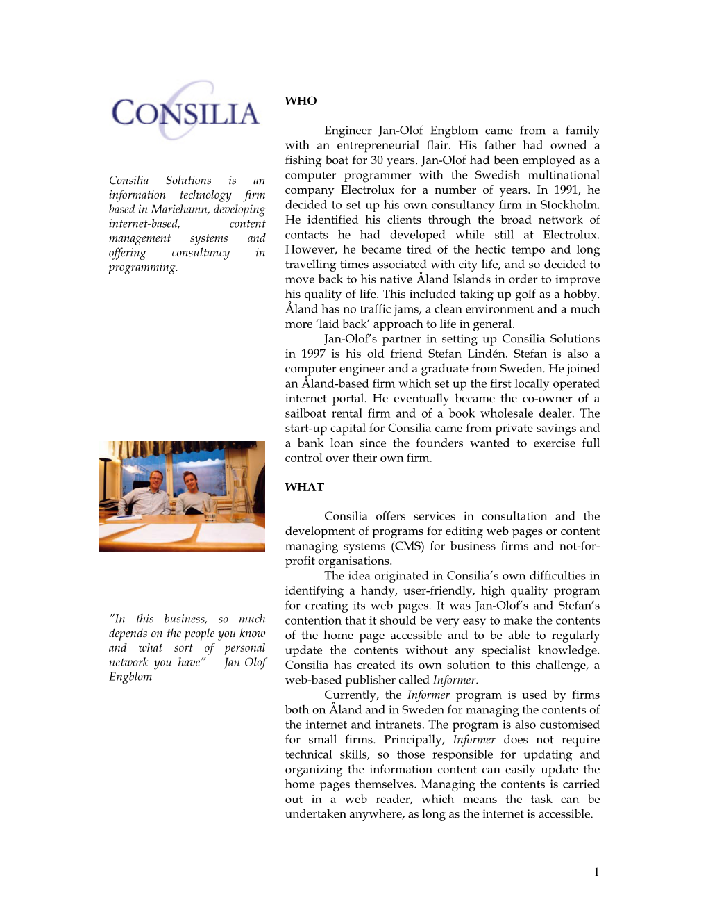 Consilia Solutions Is an Information Technology Firm Based In