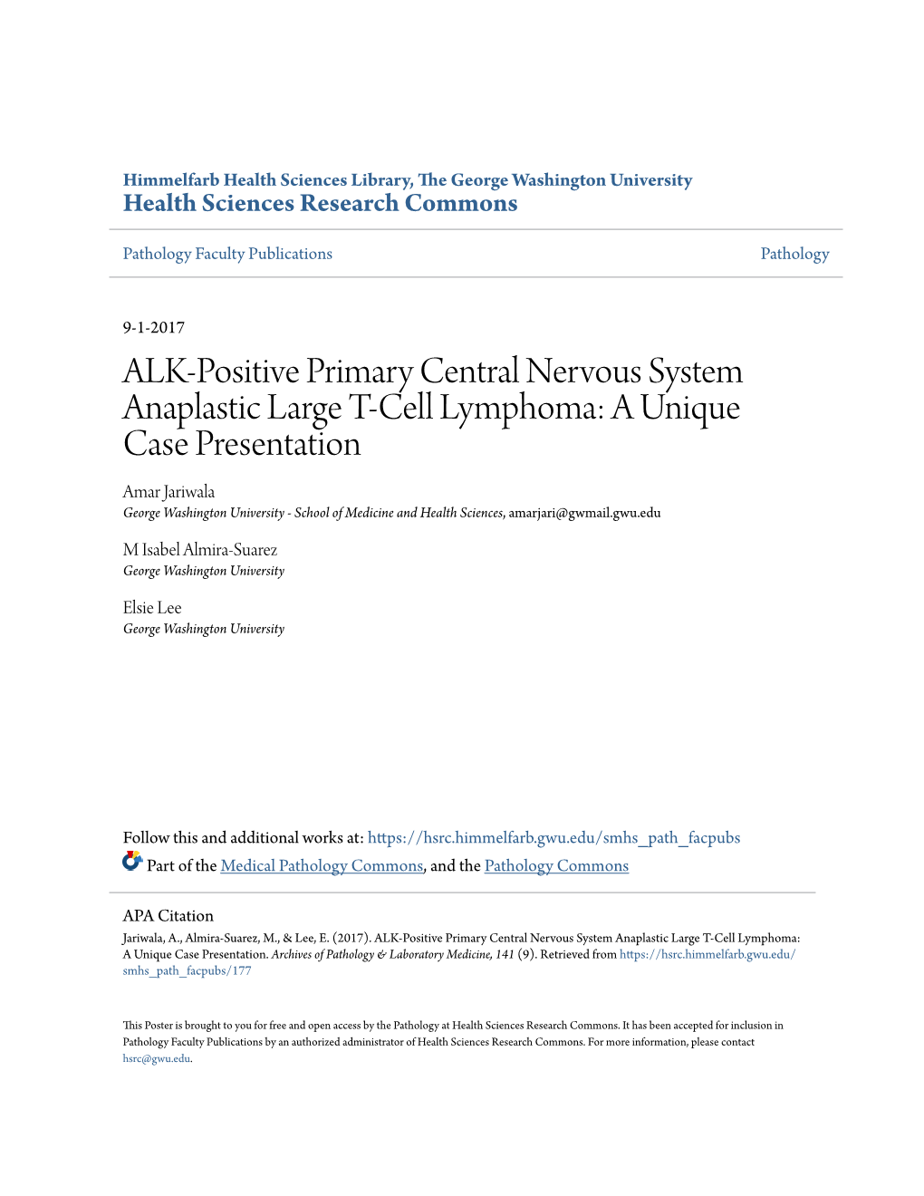 ALK-Positive Primary Central Nervous System Anaplastic Large T-Cell