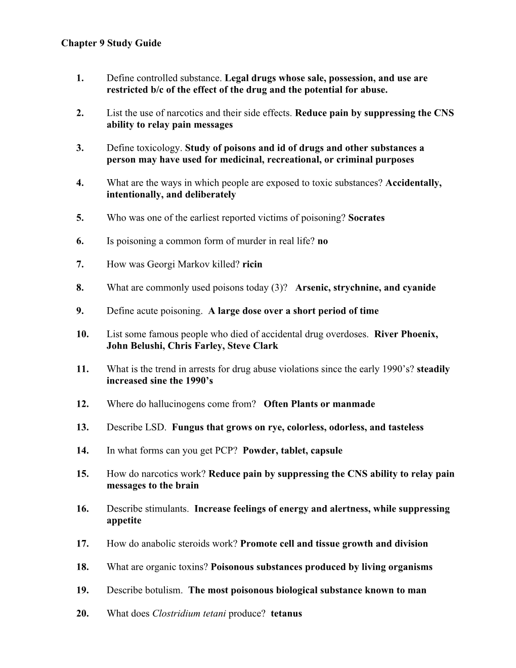 Chapter 9 Study Guide s1