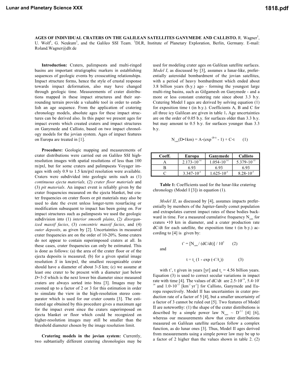 Lunar and Planetary Science XXX 1818.Pdf